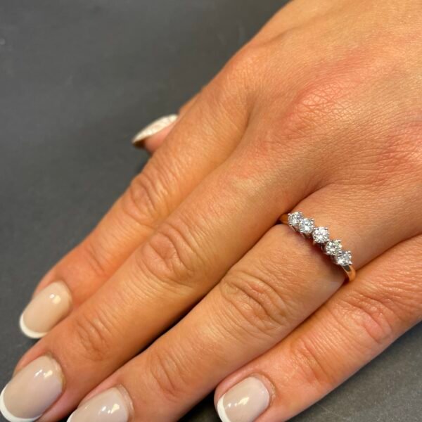 Zelta gredzens ar briljantiem 0.42ct - Image 2