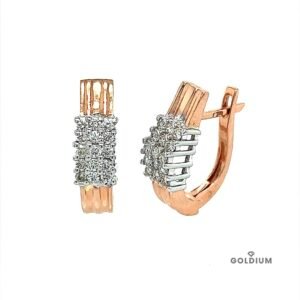 Zelta auskari ar briljantiem 0.5ct