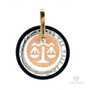 Zelta kulons ar zodiāka zīmi “Svari”