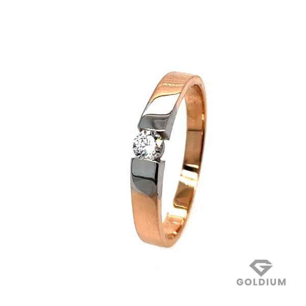 Zelta gredzens ar briljantu 0.13ct
