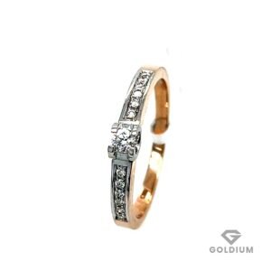 Zelta gredzens ar briljantiem 0.18ct