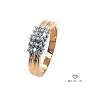 Zelta gredzens ar briljantiem 0.26ct