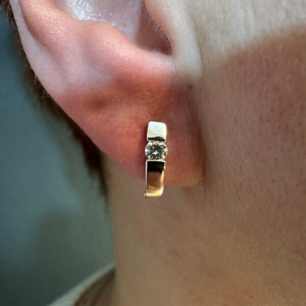 Zelta auskari ar briljantiem  0.33ct - Image 2