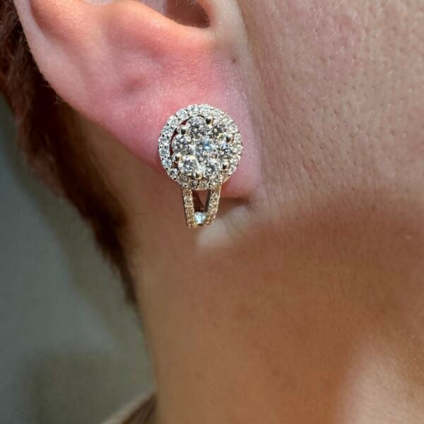 Baltā zelta auskari ar briljantiem 1.36ct - Image 2