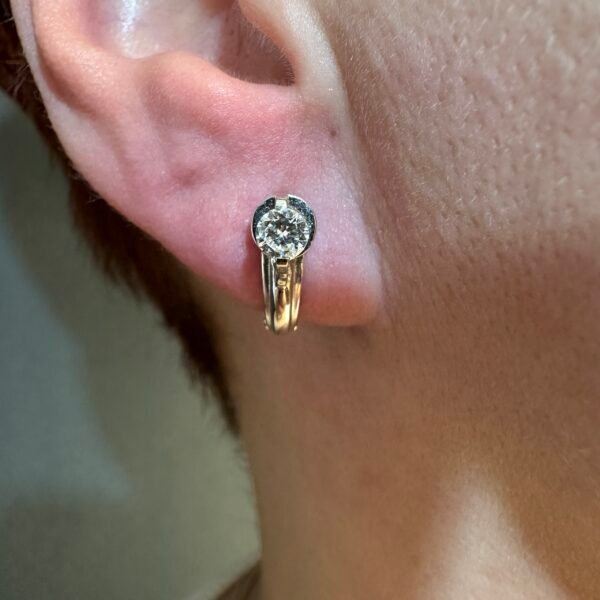 Zelta auskari ar briljantiem 0.52ct - Image 2