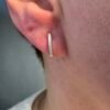 Baltā zelta auskari ar briljantiem 0.10ct - Image 2