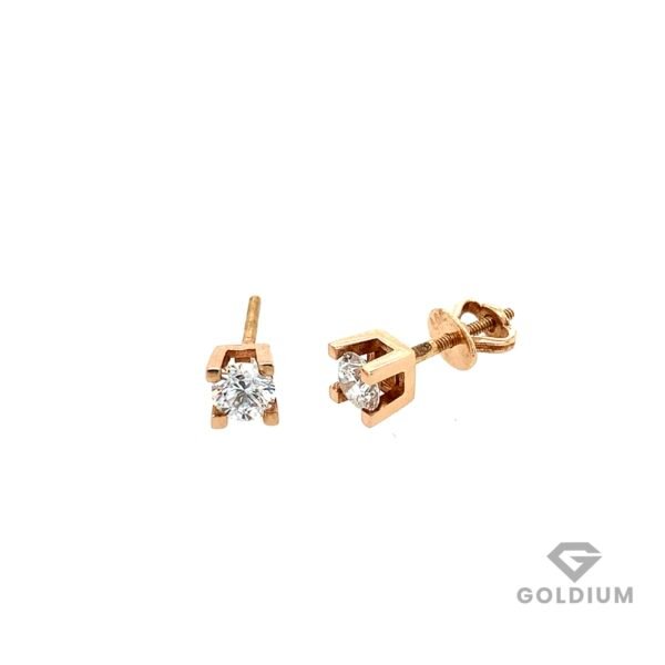 Zelta auskari ar briljantiem 0.49ct