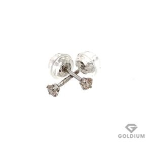 Baltā zelta auskari (18K) ar briljantiem 0.10ct