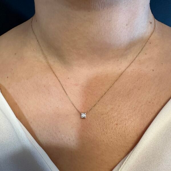 Zelta kaklarota ar briljantu 0.10ct - Image 4