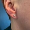 Baltā zelta auskari (18K) ar briljantiem 0.30ct — изображение 2