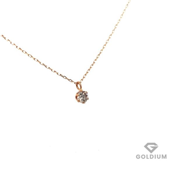 Zelta kaklarota (18K) ar briljantu 0.10ct