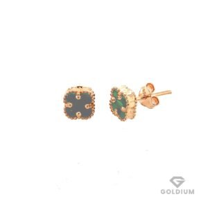Zelta auskari ar malahītu1.32gr