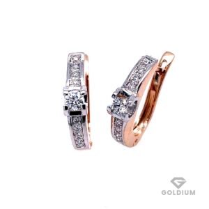 Zelta auskari ar briljantiem 0.61ct