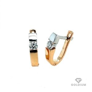 Zelta auskari ar briljantiem 0.27ct