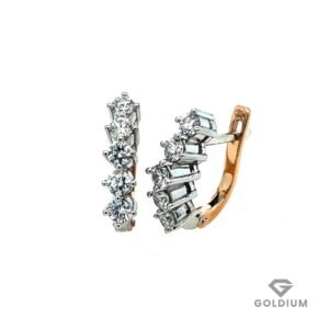 Zelta auskari ar briljantiem 0.70ct