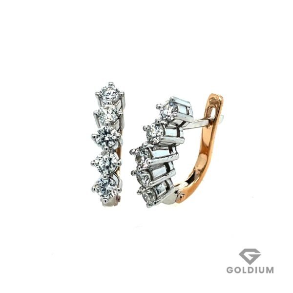 Zelta auskari ar briljantiem 0.70ct