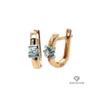 Zelta auskari ar briljantiem 0.13ct