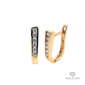 Zelta auskari ar briljantiem 0.38ct