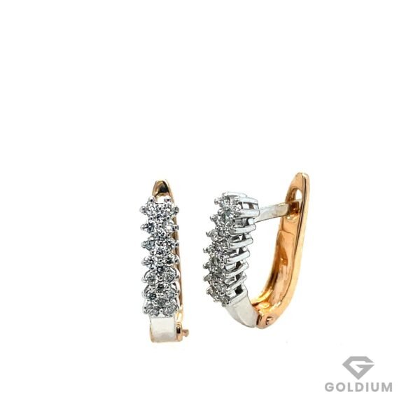 Zelta auskari ar briljantiem 0.20ct