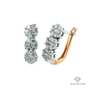 Zelta auskari ar briljantiem 1.14ct