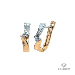 Zelta auskari ar briljantiem 0.14ct