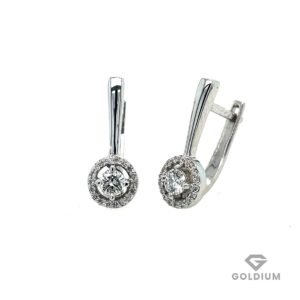 Baltā zelta auskari ar briljantiem 0.40ct