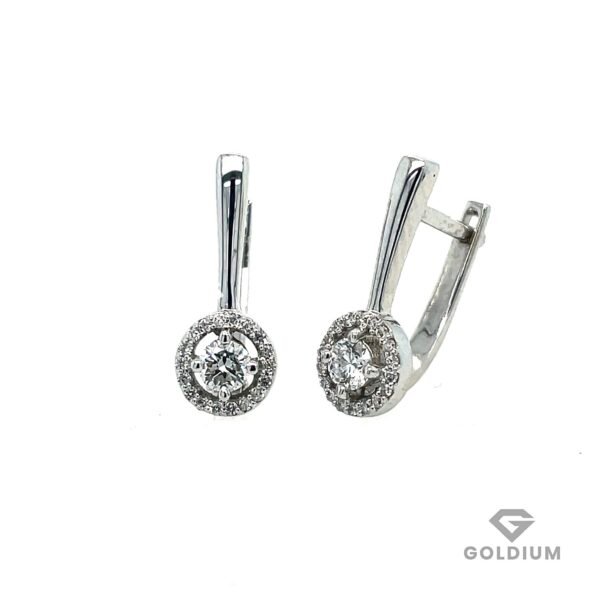 Baltā zelta auskari ar briljantiem 0.40ct