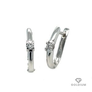 Baltā zelta auskari ar briljantiem 0.14ct
