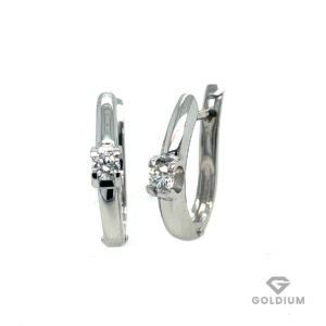 Baltā zelta auskari ar briljantiem 0.24ct