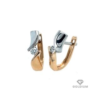 Zelta auskari ar briljantiem 0.24ct