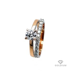 Zelta gredzens ar briljantiem 0.83ct
