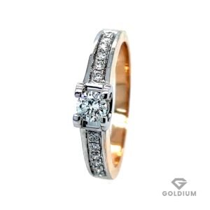Zelta gredzens ar briljantiem 0.35ct