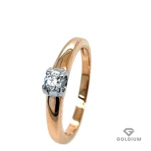 Zelta gredzens ar briljantu 0.12ct
