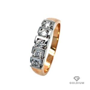 Zelta gredzens ar briljantiem 0.55ct
