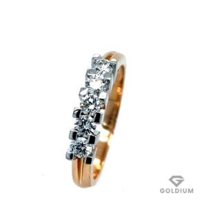 Zelta gredzens ar briljantiem 0.46ct