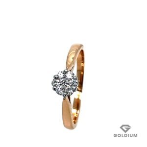 Zelta gredzens ar briljantiem 0.19ct