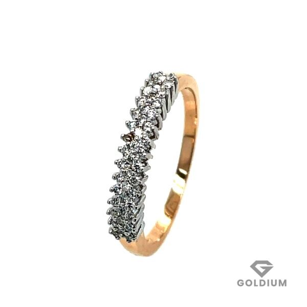 Zelta gredzens ar briljantiem 0.22ct