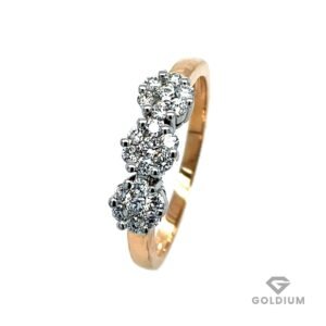 Zelta gredzens ar briljantiem 0.44ct