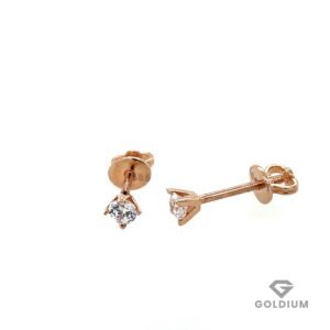 Zelta auskari ar briljantiem 0.20ct