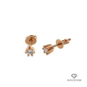 Zelta auskari ar briljantiem 0.12ct