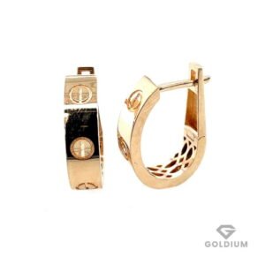 zelta auskari bez akmeņiem