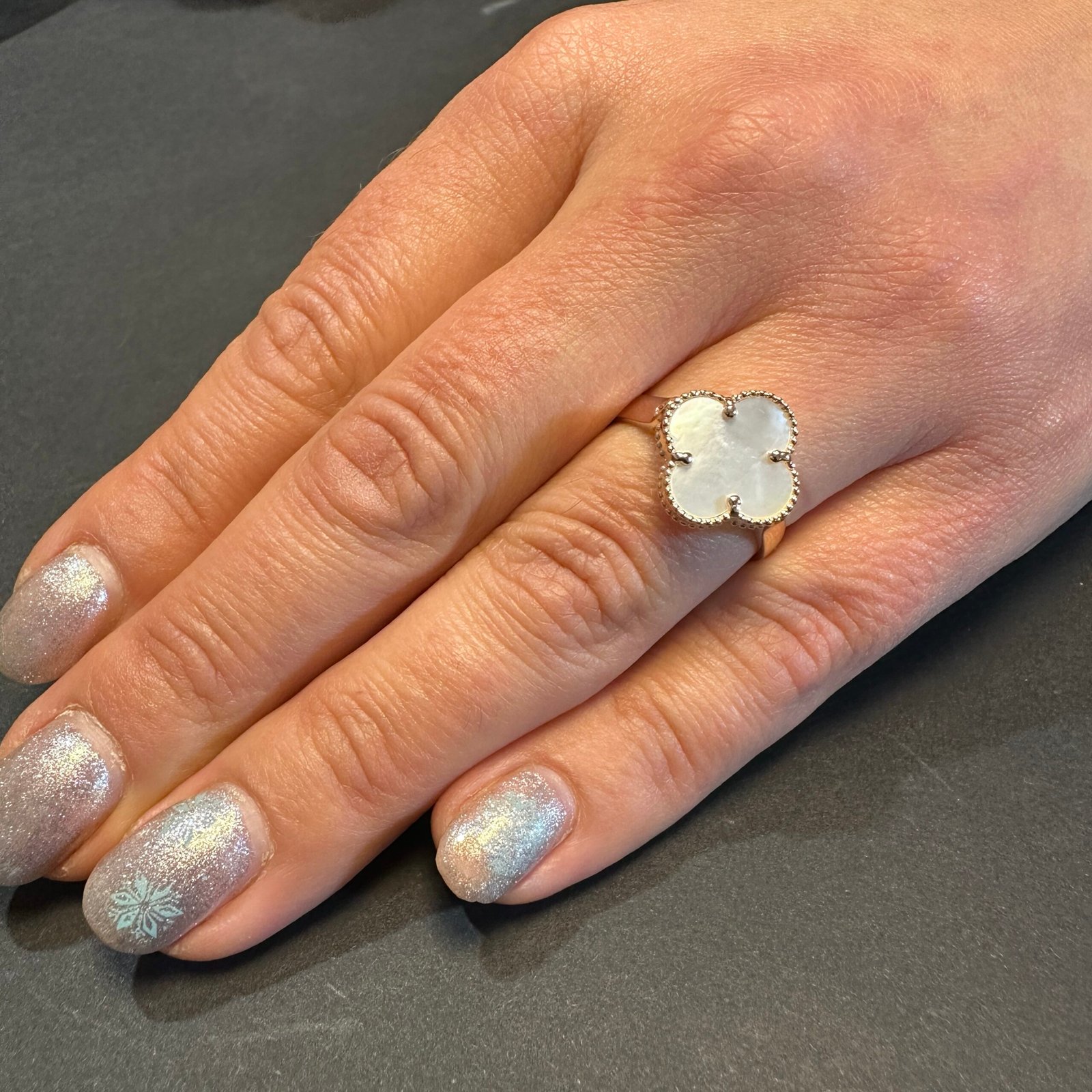 Zelta gredzens ar perlamutru 2.42 - 2.52gr - Image 2