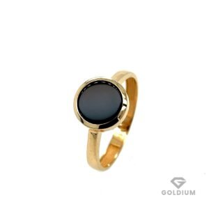 Zelta gredzens ar oniksu 2.38gr