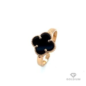 Zelta gredzens ar oniksu 2.05- 2.18gr