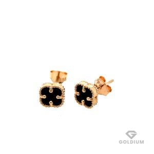 Zelta auskari ar oniksu 1.32gr