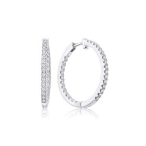 Baltā zelta auskari ar briljantiem 0.52ct