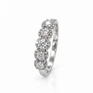 Baltā zelta gredzens ar briljantiem 0.41ct