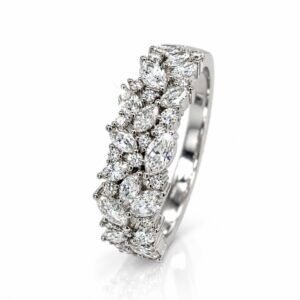 Baltā zelta gredzens ar briljantiem 1.01ct