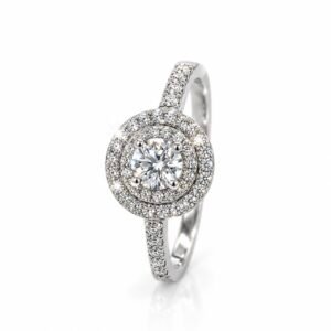 Baltā zelta gredzens ar briljantiem 0.43ct
