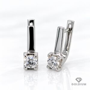 Baltā zelta auskari ar briljantiem 0.83 ct